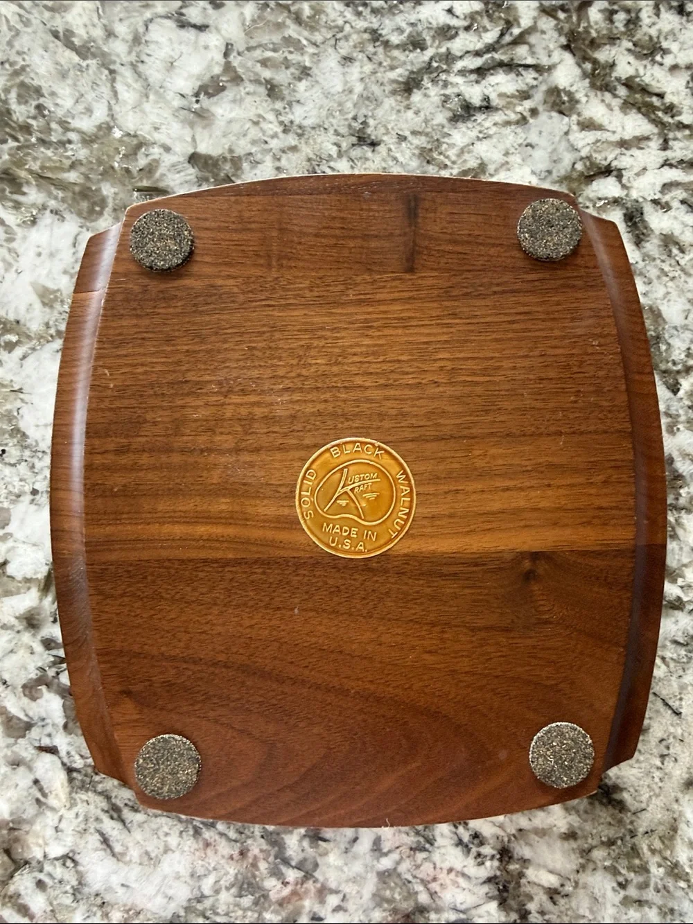 VTG Kustom Kraft Mid Century Black Walnut Cheese Board Charcuterie Tray